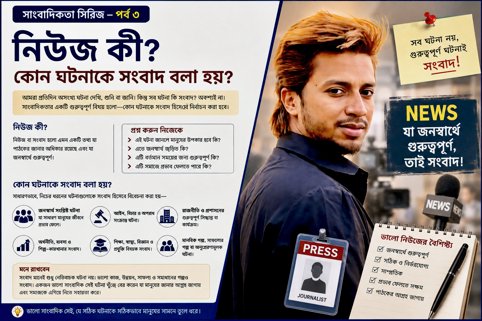 নিউজ কী? কোন ঘটনাকে সংবাদ বলা হয়?