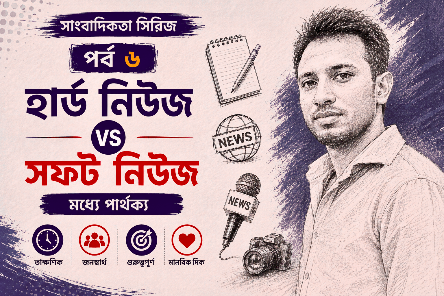 হার্ড নিউজ ও সফট নিউজের মধ্যে পার্থক্য
