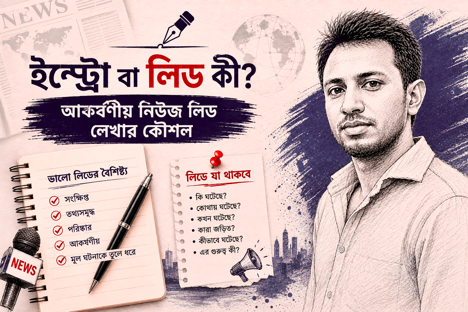 ইন্ট্রো বা লিড কী? আকর্ষণীয় নিউজ লিড লেখার কৌশল